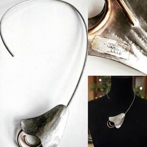 Vintage Mid Century Modernist Calla Lilly Wrap Necklace